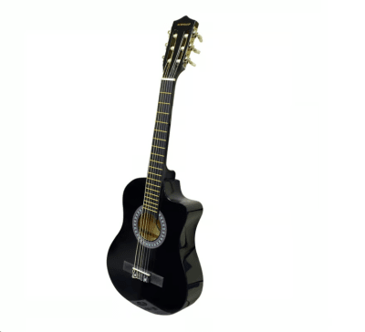 Guitarra Clasica 31 Corte Cutaway Negro Ml-103 Acapulco