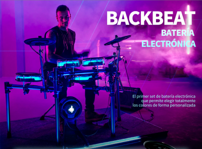 Bateria electronica profesional, pantalla táctil Donner Backbeat
