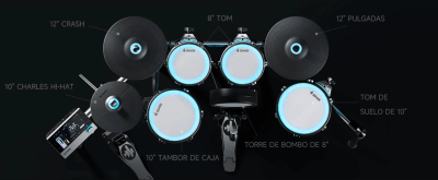 Bateria electronica profesional, pantalla táctil Donner Backbeat
