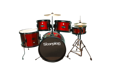 Bateria Junior 5 Piezas Scorpion Roja