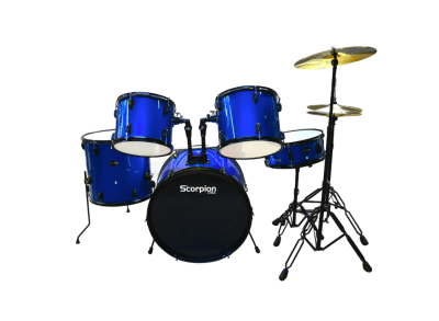 Bateria Junior 5 Piezas Azul SCORPION