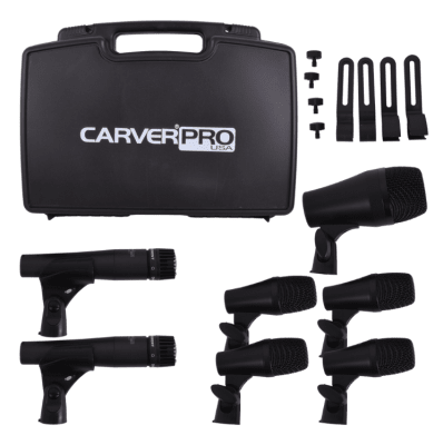 Set Microfonos Bateria 7 mic CARVER PRO SM-DR-7