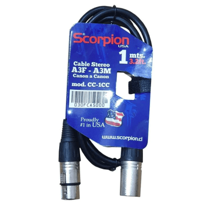 Scorpion A3F-A3M CABLE Microfono 1 mt