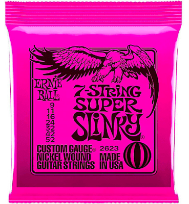 Set de Cuerdas Ernie Ball  Super Slinky 9-52 (7-string)