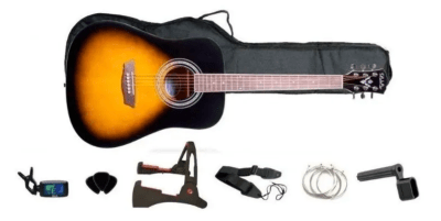 Pack Guitarra Acustica Washburn George Limited Pack