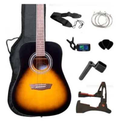 Pack Guitarra Acustica Washburn George Limited Pack