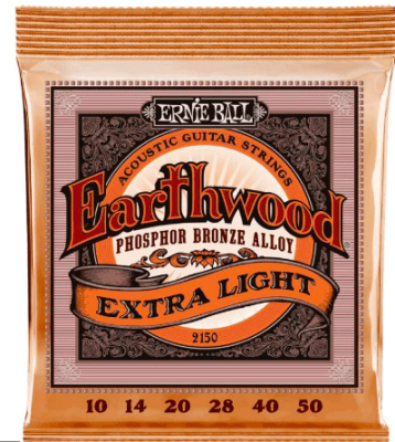 Cuerdas de Metal Ernie Ball EB2150 10-50 Earthwood Phosphor Bronze Extra Slinky