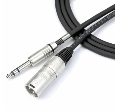 Santo Angelo AC12 Cable para Monitor de Estudio TRS a XLR macho de 1,5 Metros