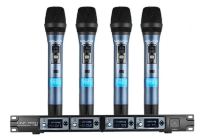  Line Tech Wvspro4 4 Micrófonos Uhf Inalámbricos