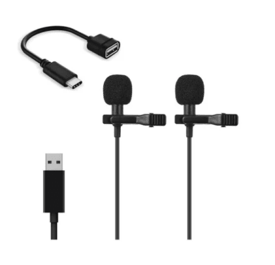 Microfono Usb Doble Solapa - Pc-celular-tablet -alta Calidad