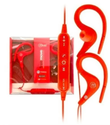 Audífonos Bluetooth Sport Ear Clip Rojo
