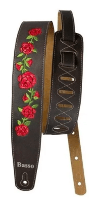 Basso Vtfl02 Correa De Guitarra/ Bajo Bordado Flores
