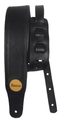 Basso Cla10 Correa De Guitarra/ Bajo Vaqueta Negro