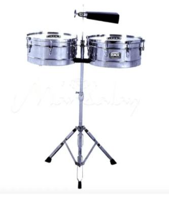 Timbaleta Cromada 13 Y 14 Rmx + Atril + Baquetas +llave