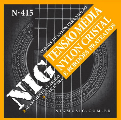 NIG Nylon N-415 28-43 Cuerdas Guitarras Tension Media