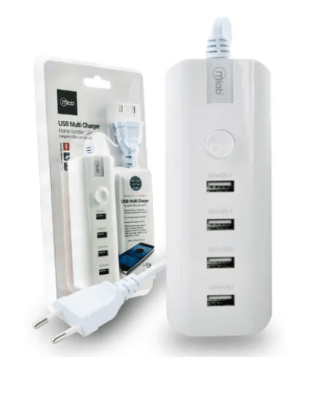 Cargador Usb 4 Puertos 7927 blanco