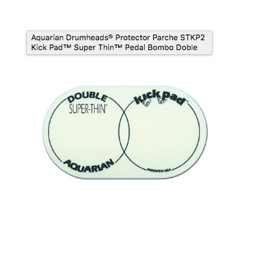 Protector Parche STKP2 Kick Pad Aquarian Drumhead Pedal Bombo Doble Falam