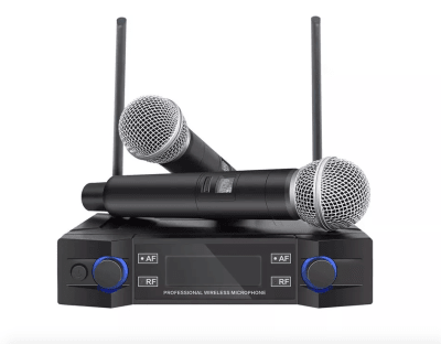 Microfono de mano doble Inalambrico Wireless 0db RU-205