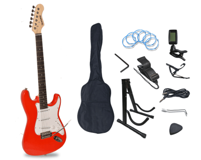 Scorpion PAC-5RD Pack Guitarra Eléctrica Red
