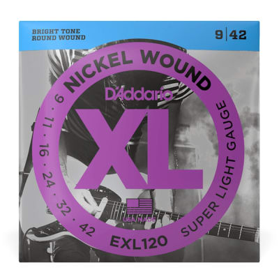 Daddario EXL120 Cuerdas Guitarra Eléctrica Super Ligth 09-42 