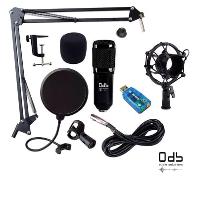 Kit home studio | Microfono Estudio Condensador Profesional + Tarjeta Usb