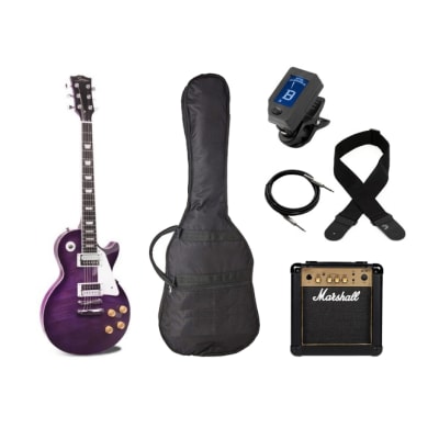 Guitarra Les Paul Purple + Amplificador y Accesorios