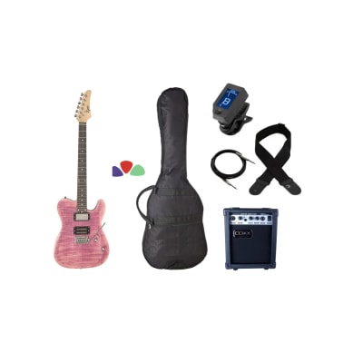 Guitarra Telecaster Pink + Amplificador y Accesorios
