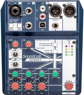 Soundcraft Notepad 5 Interfaz/Mezclador 5 Canales con USB