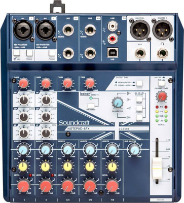 Soundcraft Notepad8FX Interfaz/Mezclador 8 Canales con USB y FX