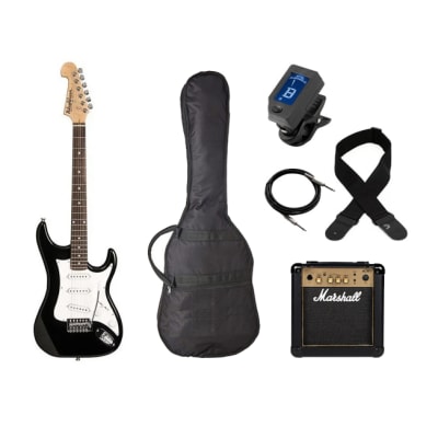 Guitarra Stratocaster Washburn Black + Amplificador Accesorios