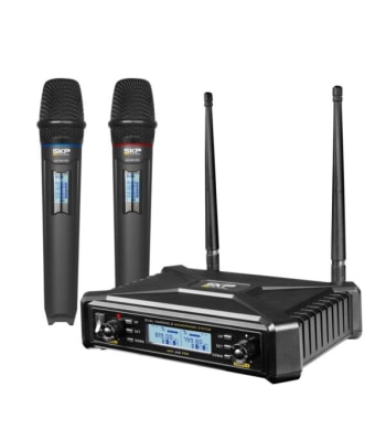 Skp Uhf-600 Pro Microfono Inalambrico Doble 