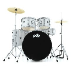 Bateria Acustica PDP Pack Bateria 5Pcs + Hardware + Platillos / Center Stage Diamond White Sparkle