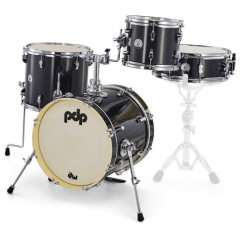 Bateria Acustica PDP Shellpack New Yorker 4Pcs Black Onyx Sparkle