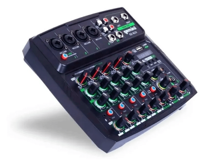 Gemini GE6CH 6 Mixer Interfaz 6 Canales Con Efecto centralmusic