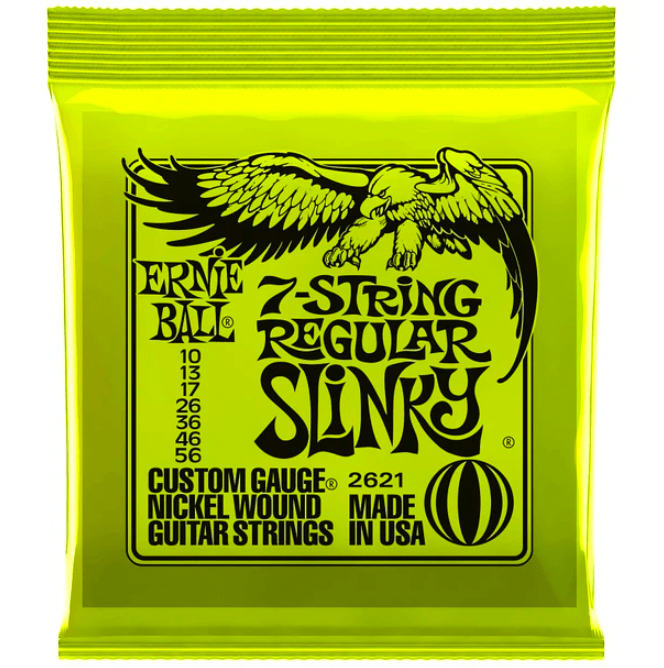 ERNIE BALL 2621 Set de Cuerdas Guitarra Eléctrica 7 Strings Regular Slinky