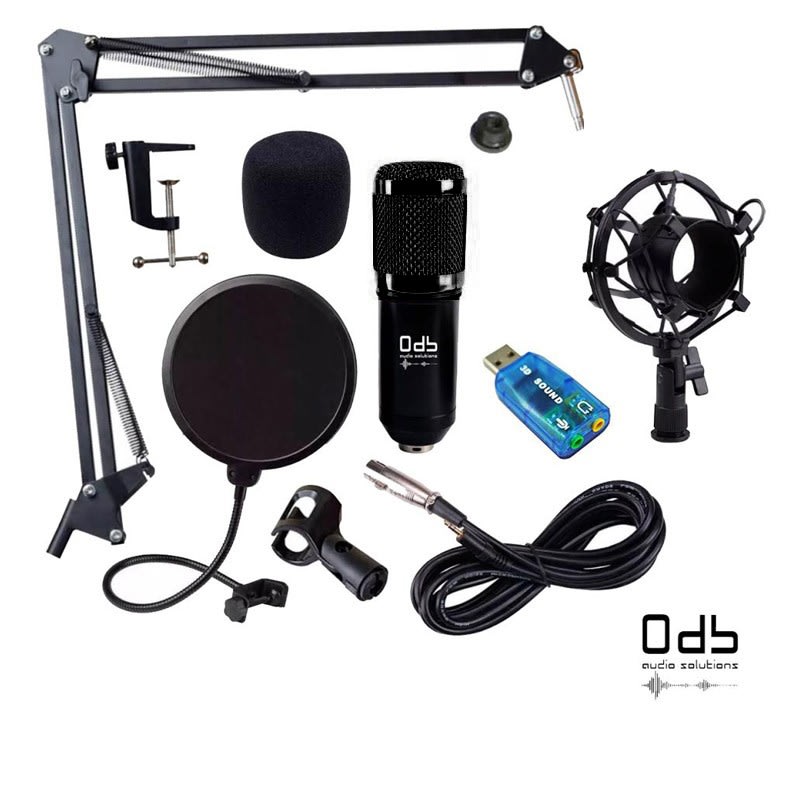 Kit home studio | Microfono Estudio Condensador Profesional + Tarjeta Usb