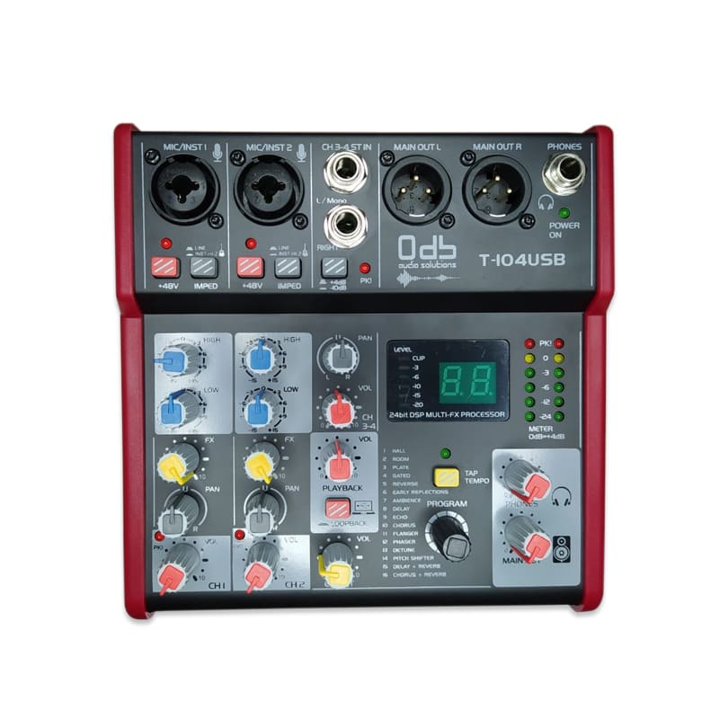 0DB T104USB Consola Interfaz 2 Canales
