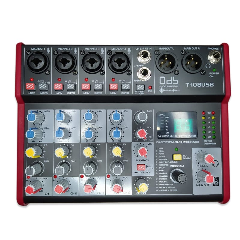 0DB T108USB Consola Interfaz 4 Canales