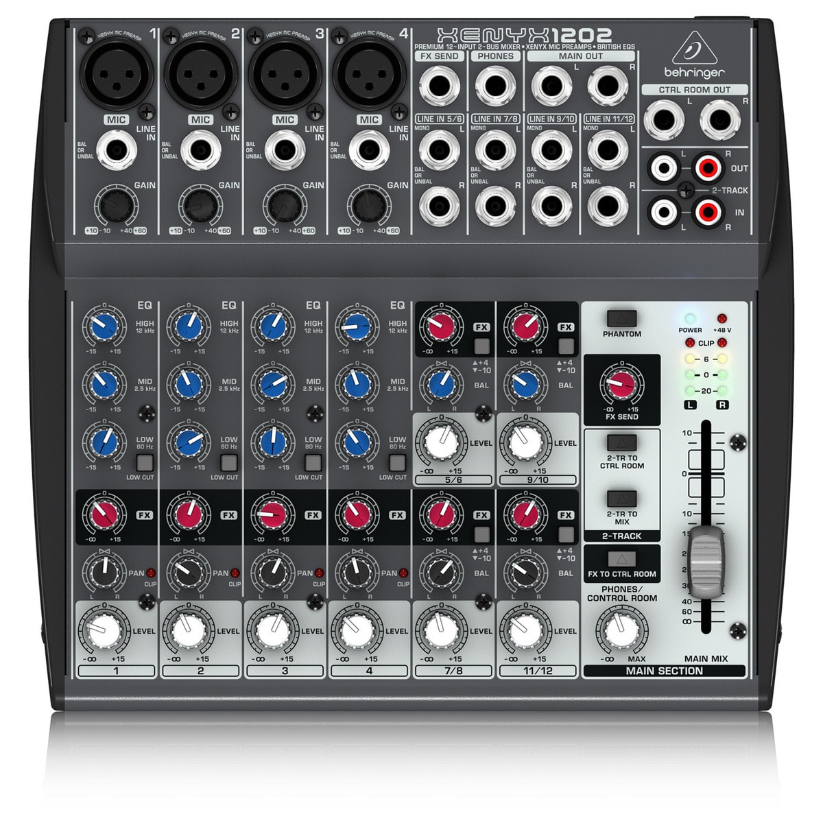 BEHRINGER XENYX 1202 ミキサー ACアダプター付属 BEHRINGER 1202 Mezclador 12 canales | centralmusic