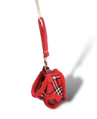 ARNÉS CON COLLAR ESCOCÉS PELUDO