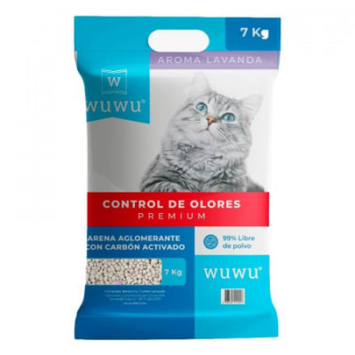 ARENA SANITARIA AGLUTINANTE WUWU PARA GATOS 7 KG