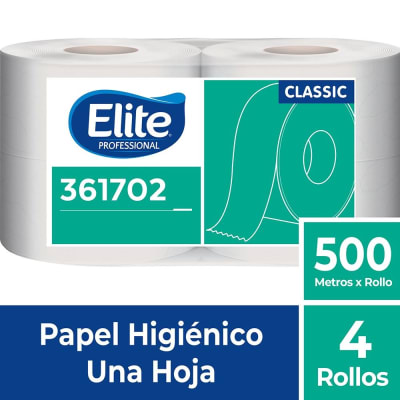 ELITE PAPEL JUMBO 500MT PAQ X 4 RLL1
