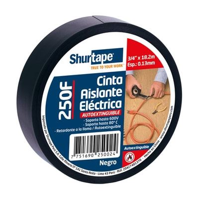 SHURTAPE CINTA AISLANTE NEGRA X 18.2MT