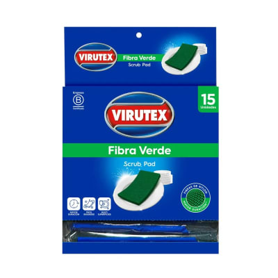 VIRUTEX ESPONJA VERDE CAJA X 15 UND1