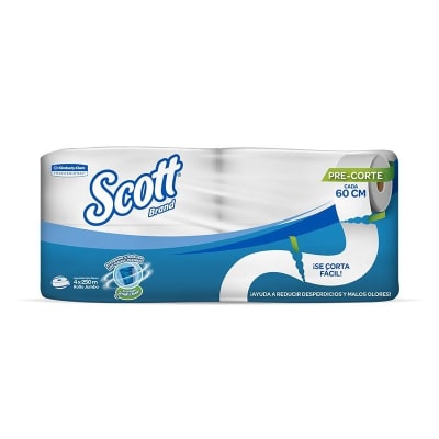 SCOTT PAPEL JUMBO 250TM DOBLE HOJA x4 ROLLOS