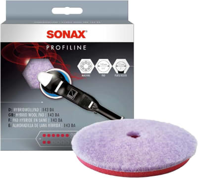 SONAX PAD DE PULIDO LANA HIBRIDA MORADO