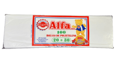 BOLSA BLANCA 20 * 30'' PAQ X1001