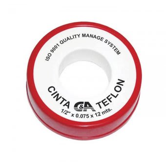C&A CINTA TEFLON BLANCA 1/2'' * 12MT PAQ X10 UND