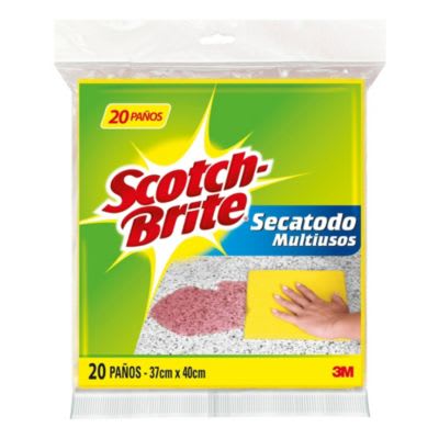 SCOTCH BRITE PAÑO SECA TODO PAQ X20UND
