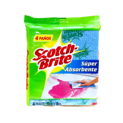 SCOTCH BRITE PAÑO SUPER ABSORVENTE PAQ X4UND